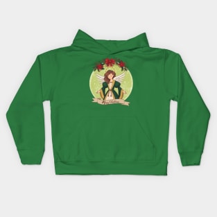 christmas Angel green Kids Hoodie